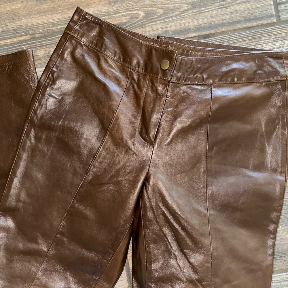 Vintage Brown Leather Pants